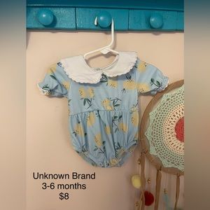 Boutique brand baby lemon onesie